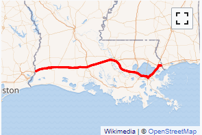Map of I-10 System