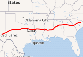 Map of I-20 System