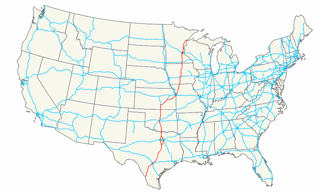Map of I-35 System