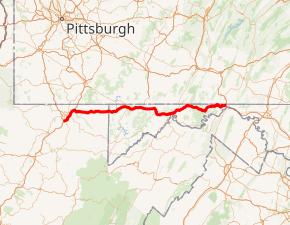 Map of I-68 System