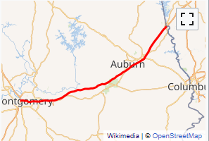 Map of I-85 System