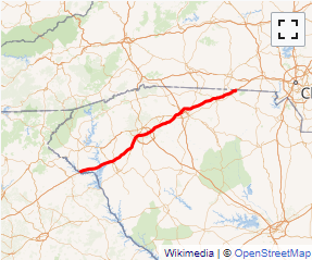 Map of I-85 System